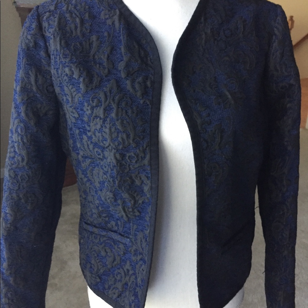 Old Navy jacquard blue blazer